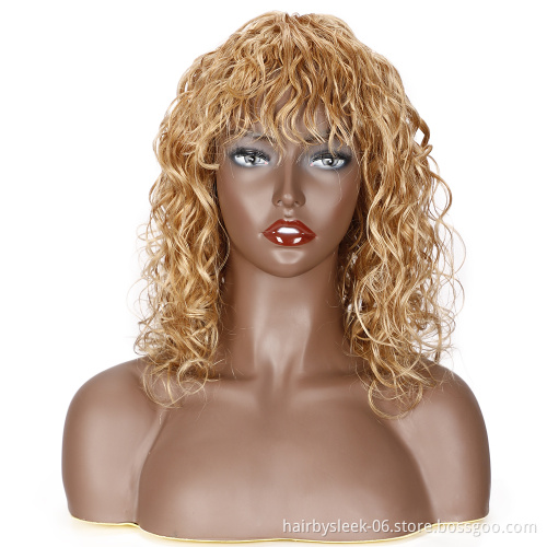 Rebecca Natural Wave Bob Wigs With Bangs Water Wave Human Hair Wig For Women Remy Brazilian Scalp Part Lace Wig Human Hair
